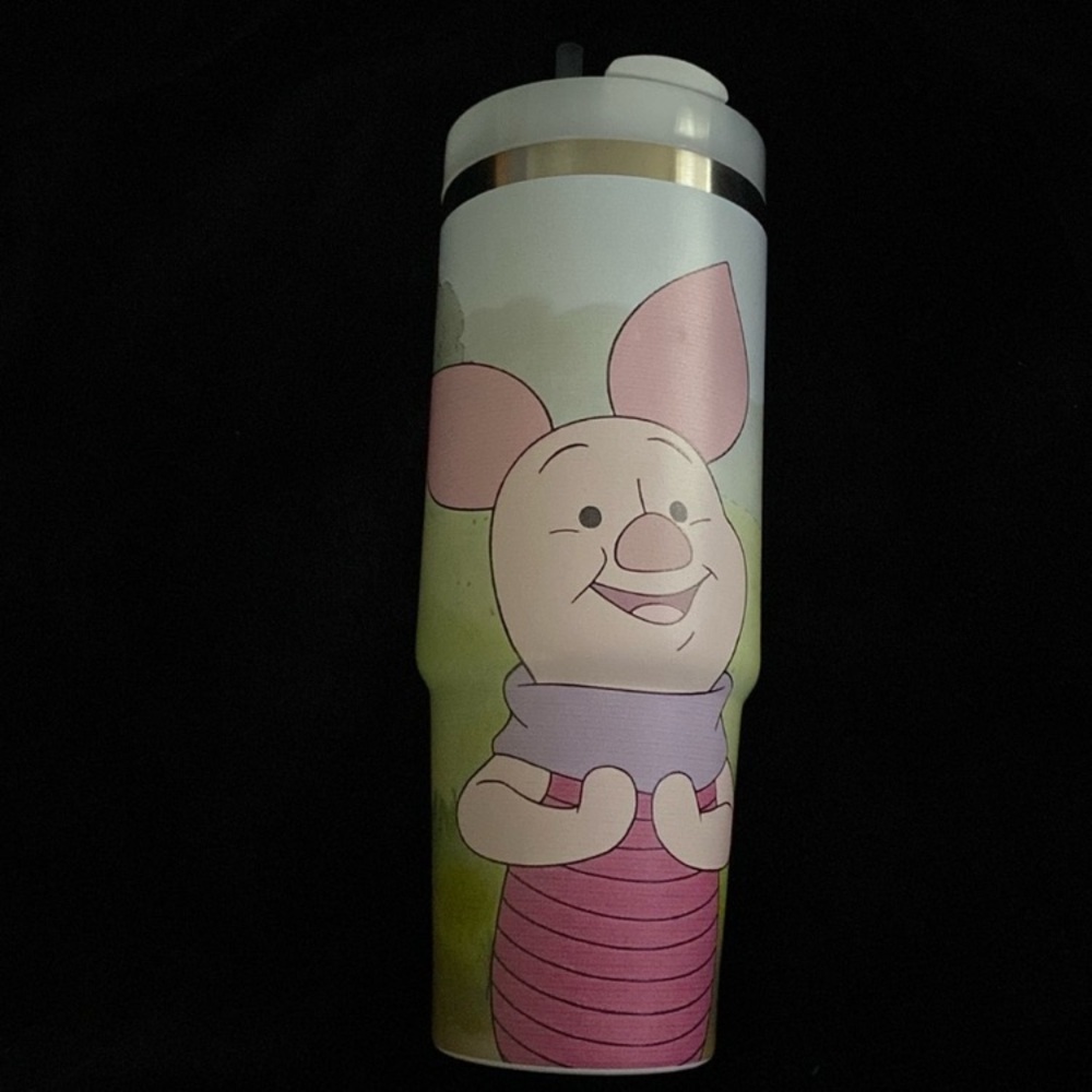 Piglet Themed Travel 30 Oz Tumbler - Pink and White NIB